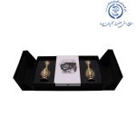 گلدان خاتم و قندان مسی