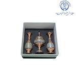 گلدان و شکلات خوری مس و خاتم