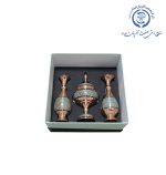 گلدان و شکلات خوری مس و خاتم