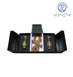 گلدان خاتم و قندان مسی - تصویر 3