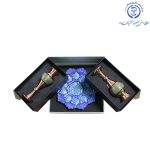 گلدان مس و خاتم و بشقاب مینا