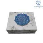 شکلات خوری فیروزه کوب و بشقاب مینا - تصویر 4