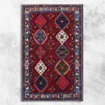 فرش دستباف طرح خشتی هندسی